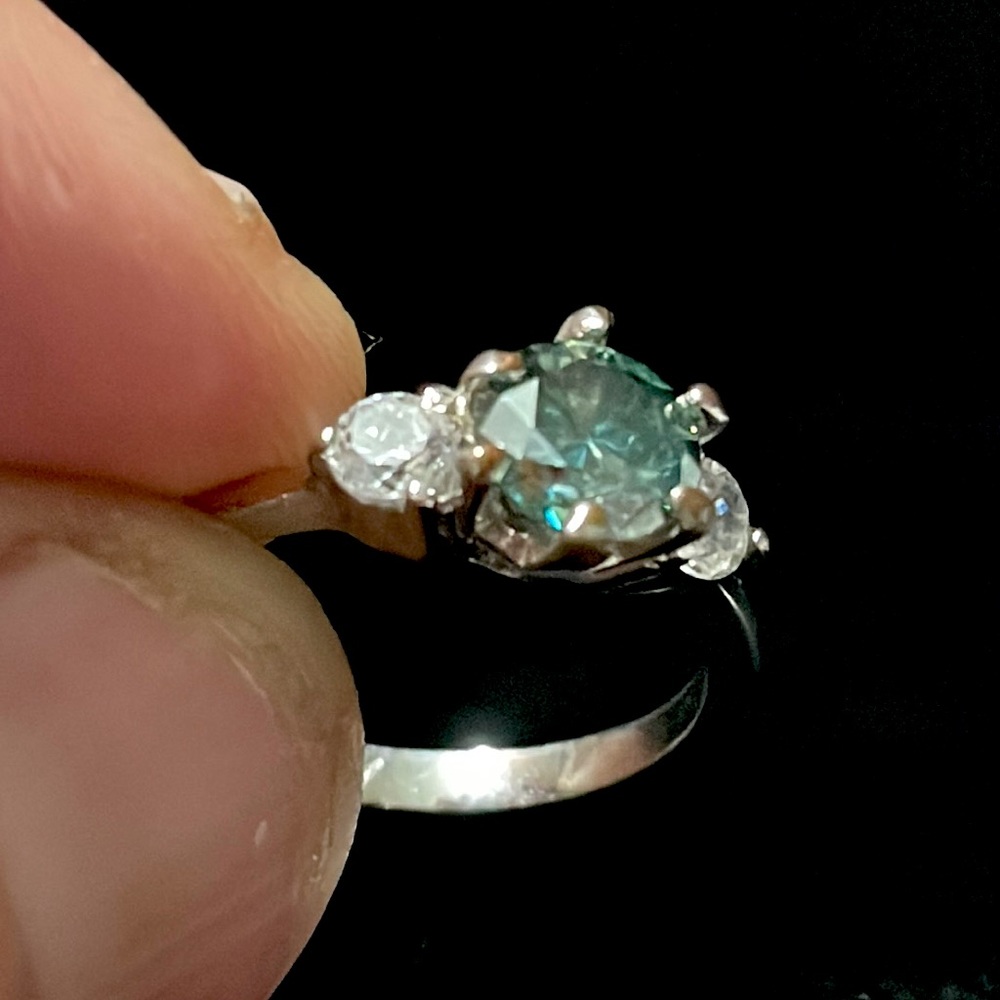 Moissanite ring, 1.48 ct.  Size 6.5